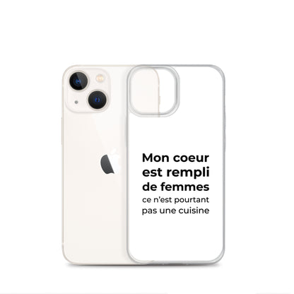 Coque iPhone Mon cœur est rempli de femmes ce n'est pourtant pas une cuisine - Sedurro
