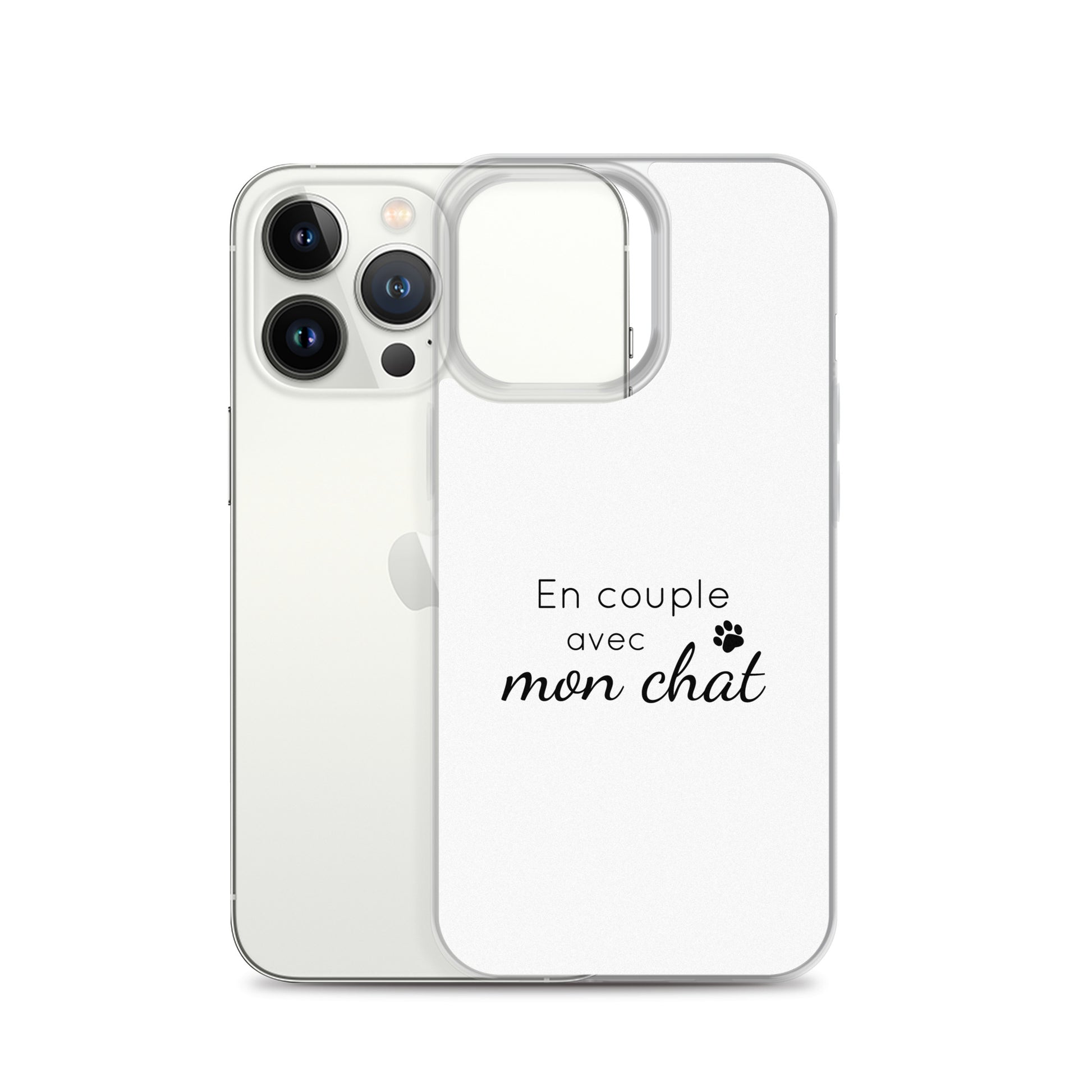 Coque iPhone En couple avec mon chat iPhone 13 Pro - Sedurro
