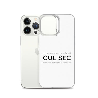 Coque iPhone La dernière fois que j'ai dit cul sec elle a boité pendant 2 semaines iPhone 13 Pro - Sedurro