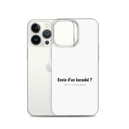 Coque iPhone Envie d'un karaoké j'ai un micro pénis iPhone 13 Pro - Sedurro