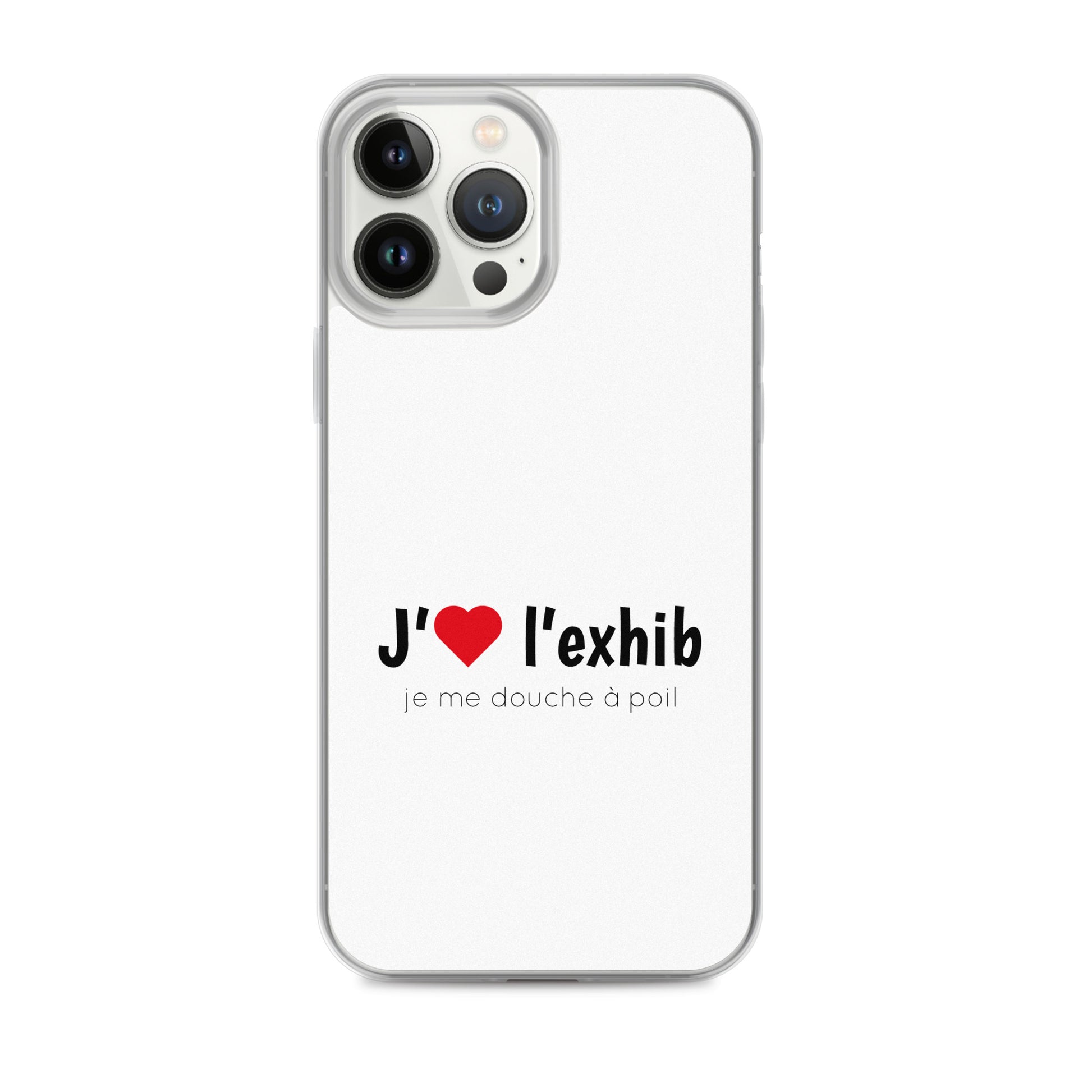Coque iPhone J'aime l'exhib je me douche à poil - Sedurro