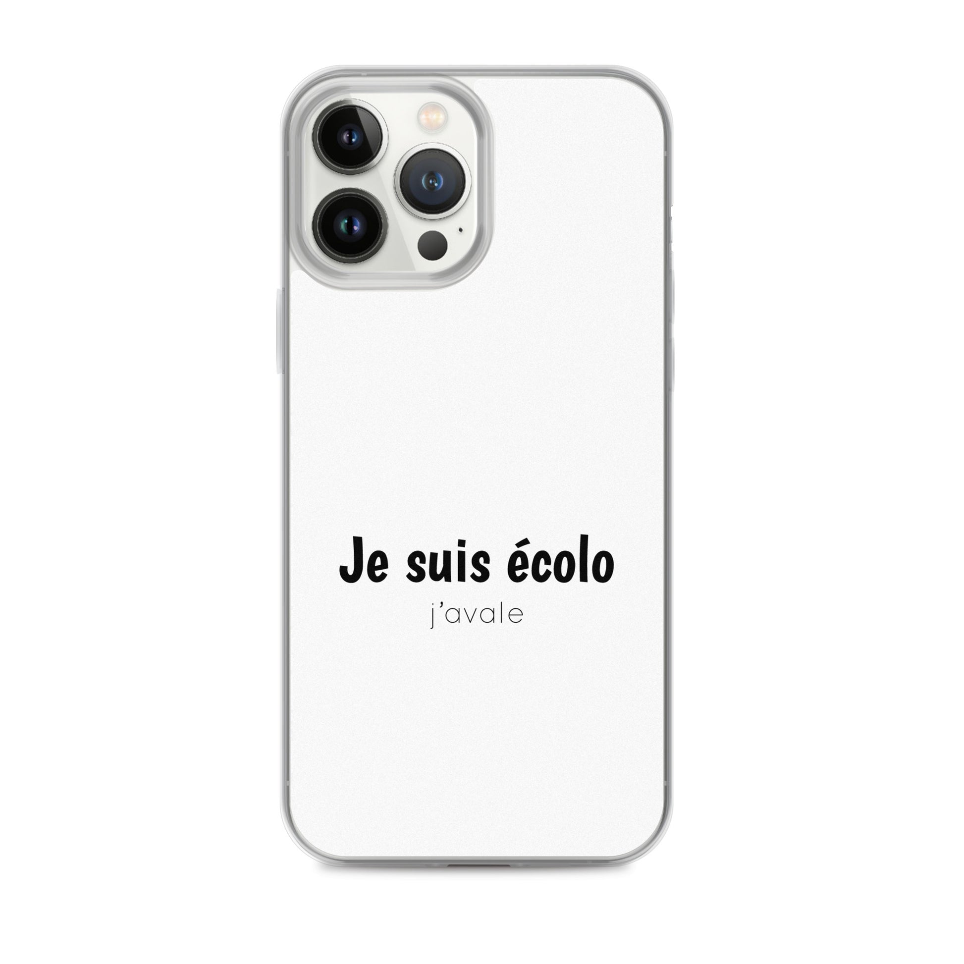 Coque iPhone Je suis écolo j'avale - Sedurro