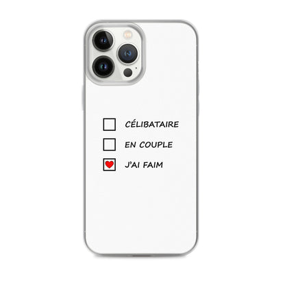 Coque iPhone Célibataire en couple j'ai faim cases à cocher iPhone 13 Pro Max - Sedurro