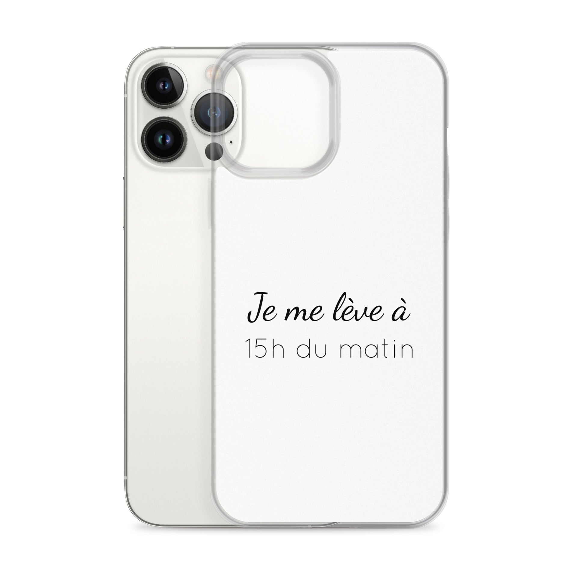 Coque iPhone Je me lève à 15h du matin iPhone 13 Pro Max - Sedurro