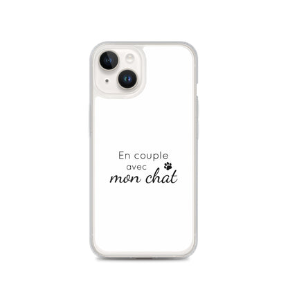 Coque iPhone En couple avec mon chat - Sedurro