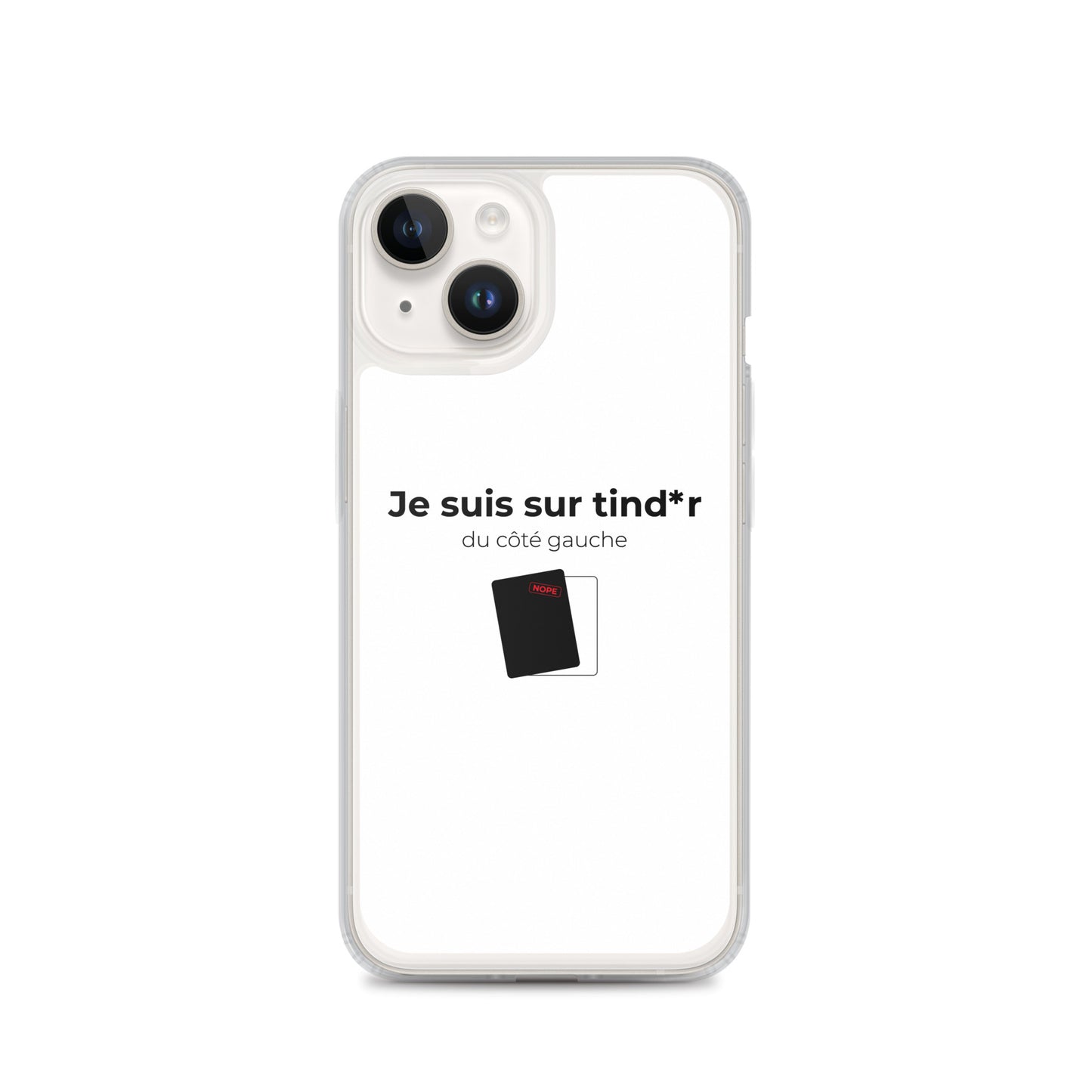 Coque iPhone Je suis sur tind*r du côté gauche iPhone 14 - Sedurro