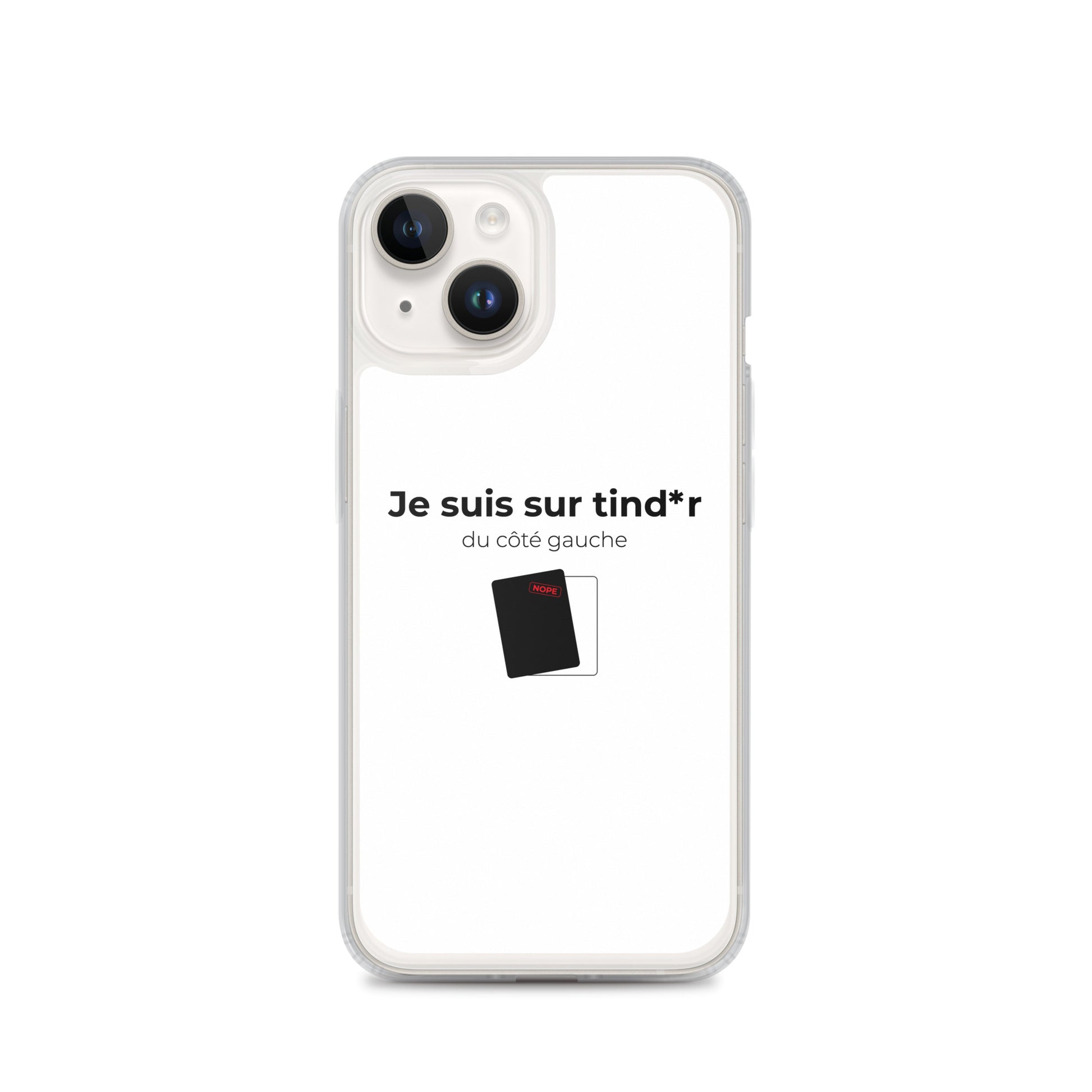 Coque iPhone Je suis sur tind*r du côté gauche iPhone 14 - Sedurro