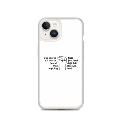 Coque iPhone Paroles des sacrés fists toujours le poing levé - Sedurro