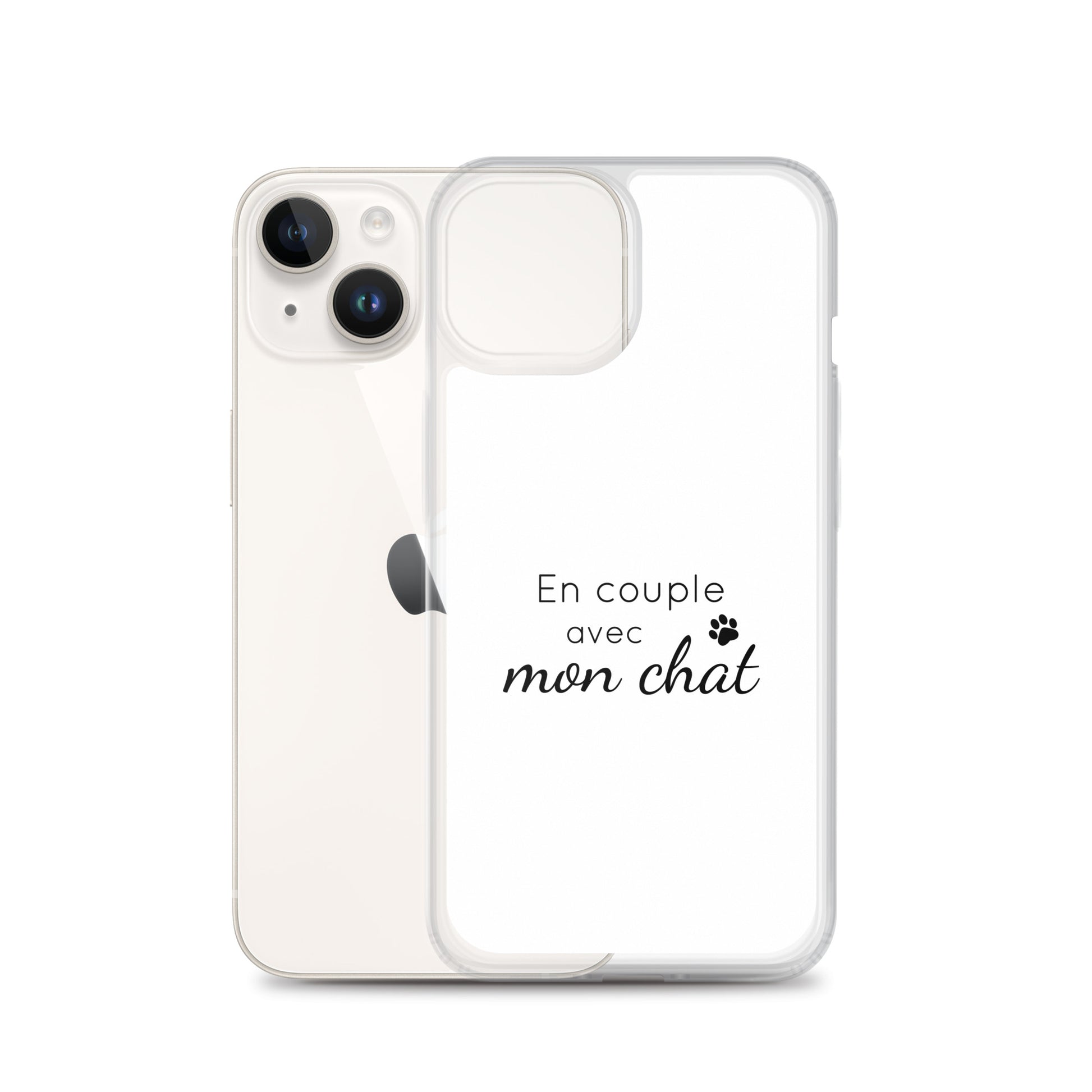 Coque iPhone En couple avec mon chat iPhone 14 - Sedurro