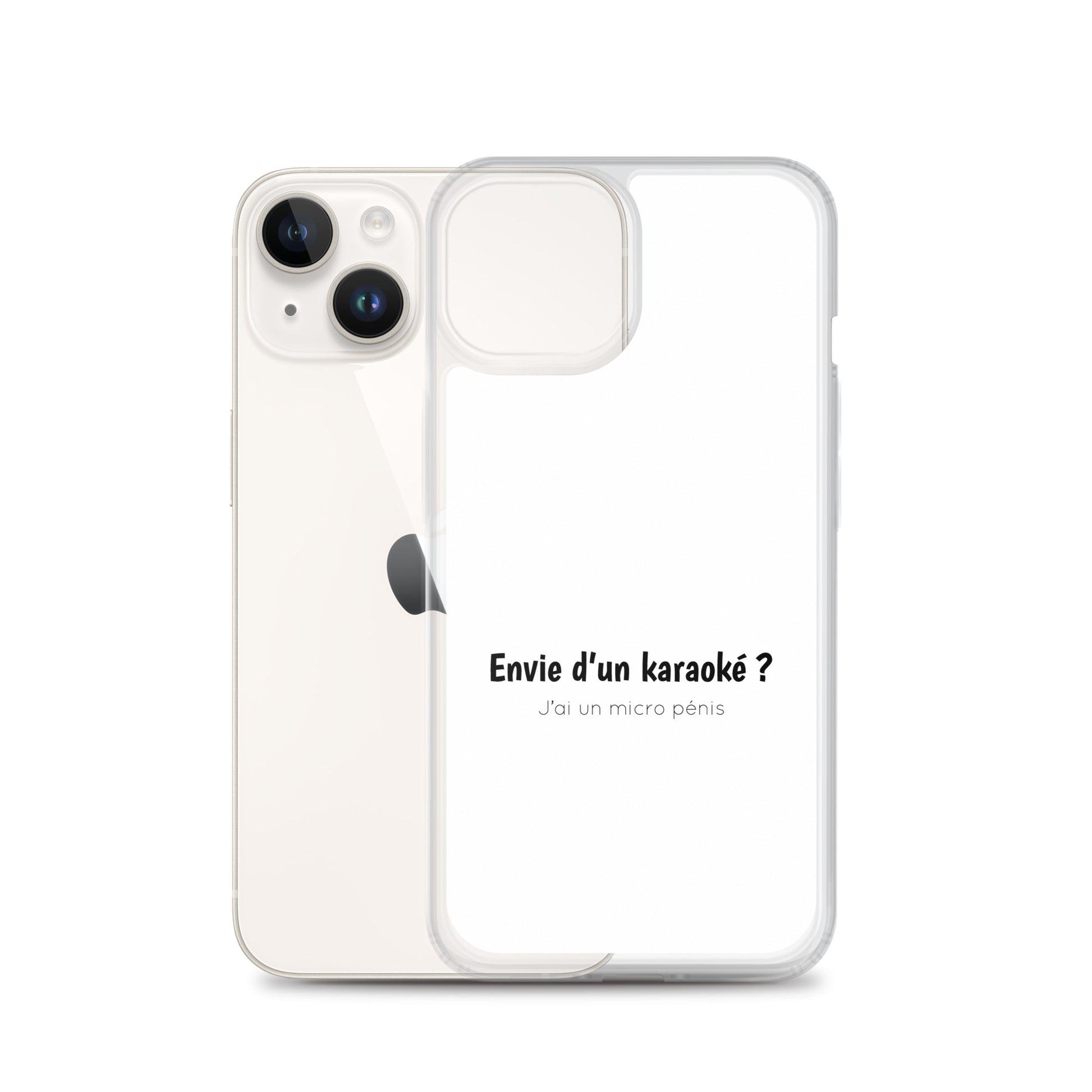 Coque iPhone Envie d'un karaoké j'ai un micro pénis iPhone 14 - Sedurro