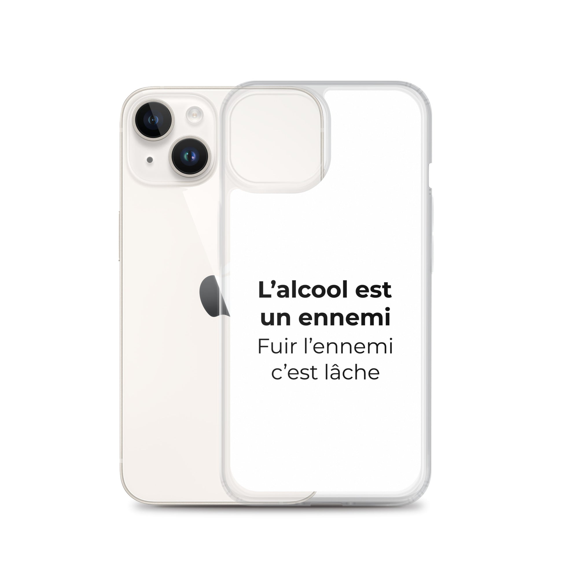 Coque iPhone L'alcool est un ennemi fuir l'ennemi c'est lâche - Sedurro