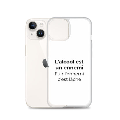 Coque iPhone L'alcool est un ennemi fuir l'ennemi c'est lâche - Sedurro