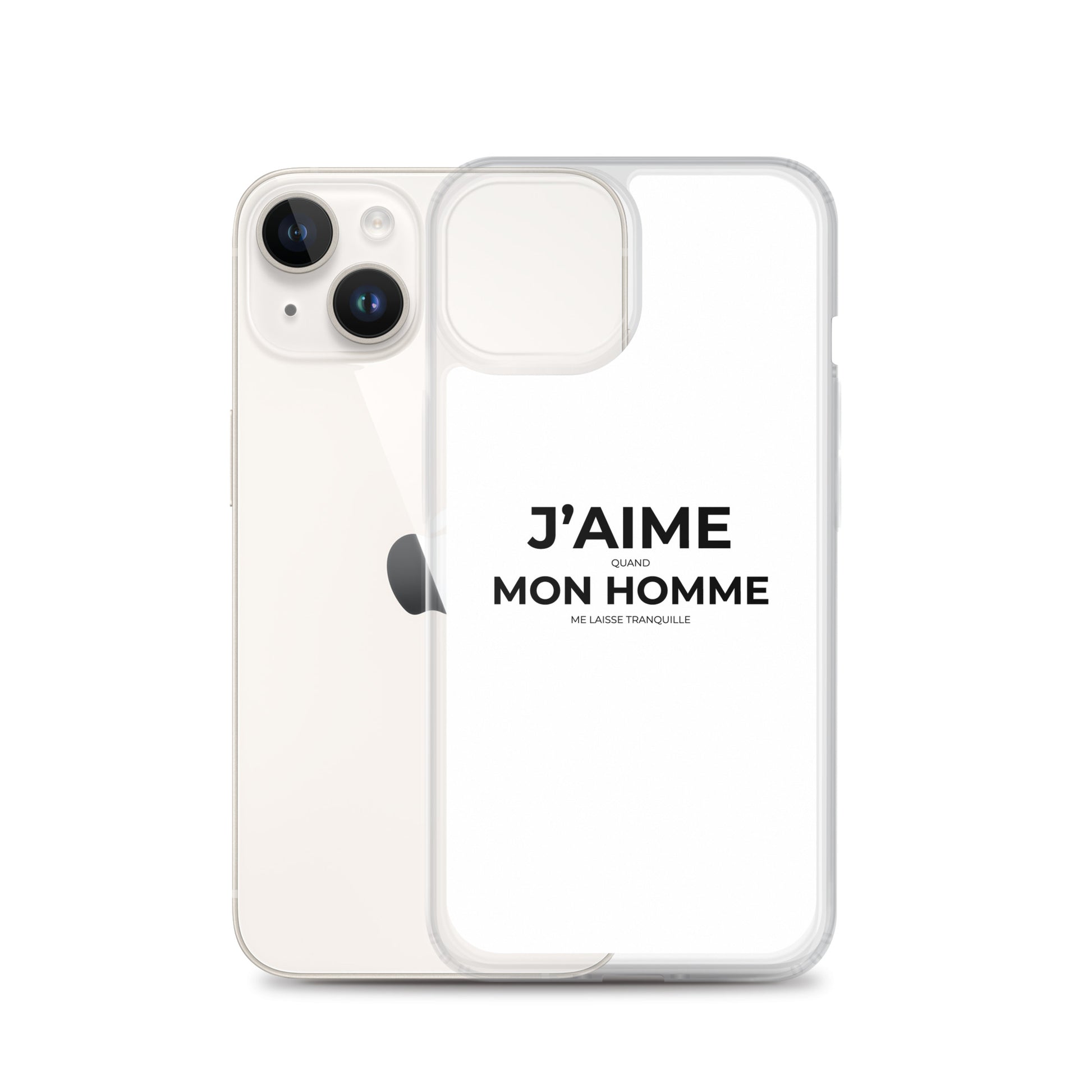 Coque iPhone J'aime quand mon homme me laisse tranquille - Sedurro