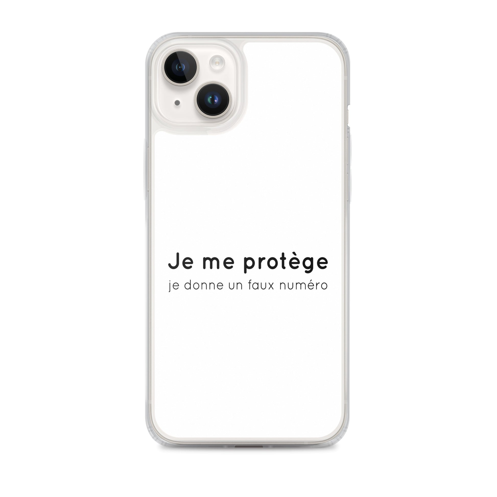 Coque iPhone Je me protège je donne un faux numéro - Sedurro