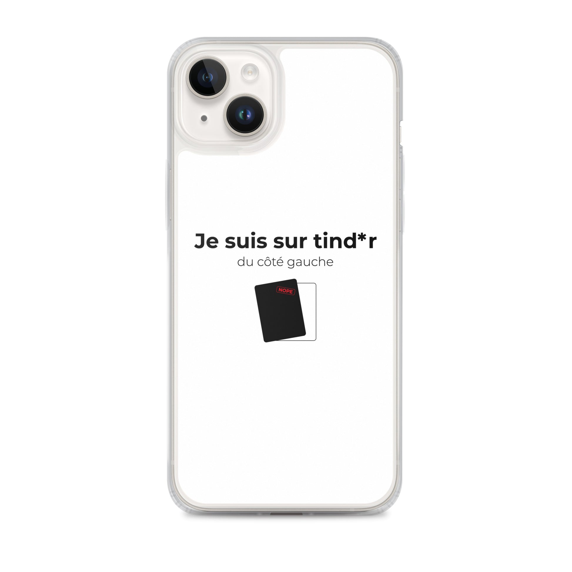 Coque iPhone Je suis sur tind*r du côté gauche iPhone 14 Plus - Sedurro