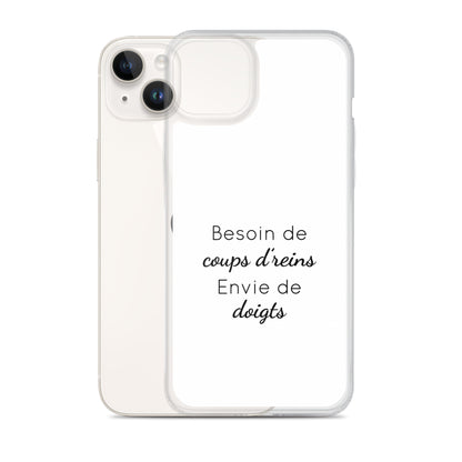 Coque iPhone Besoin de coups de reins envie de doigts iPhone 14 Plus - Sedurro