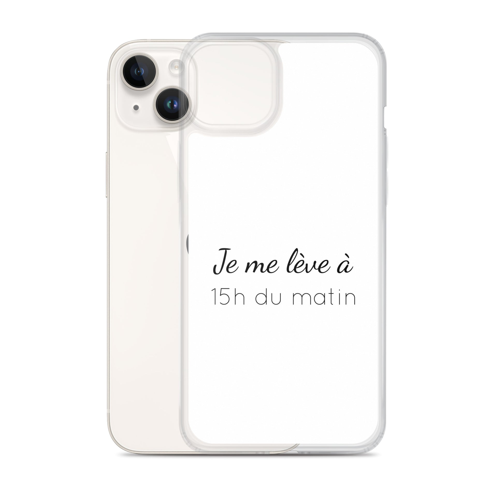 Coque iPhone Je me lève à 15h du matin iPhone 14 Plus - Sedurro