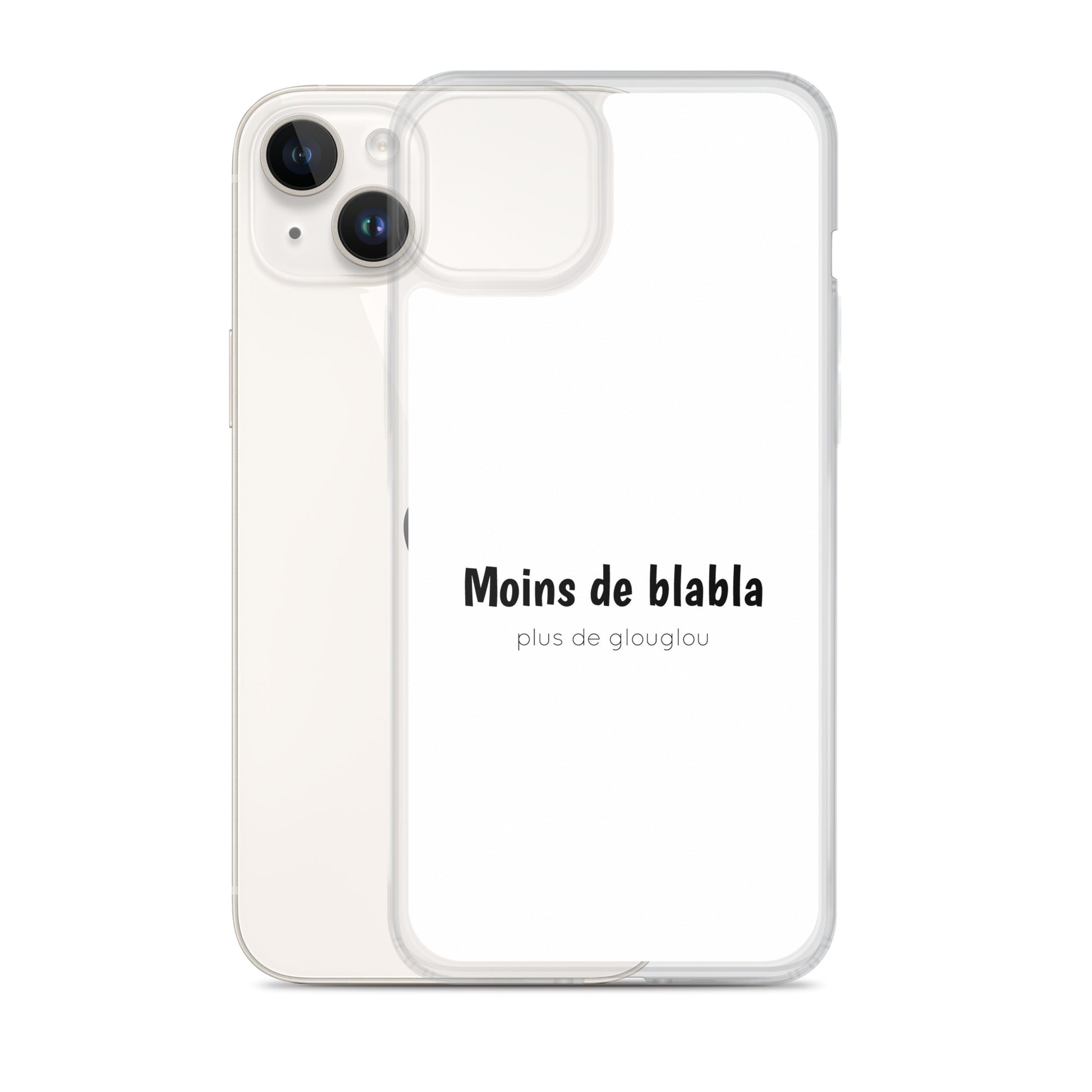 Coque iPhone Moins de blabla plus de glouglou iPhone 14 Plus - Sedurro
