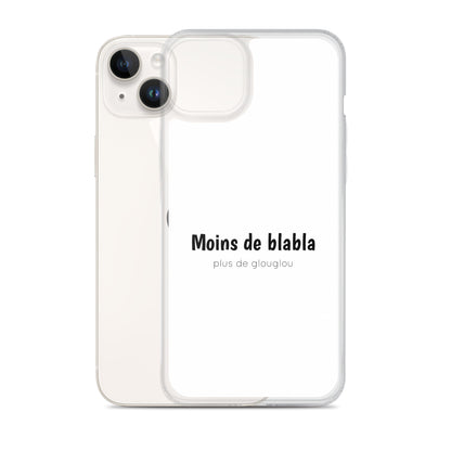 Coque iPhone Moins de blabla plus de glouglou iPhone 14 Plus - Sedurro