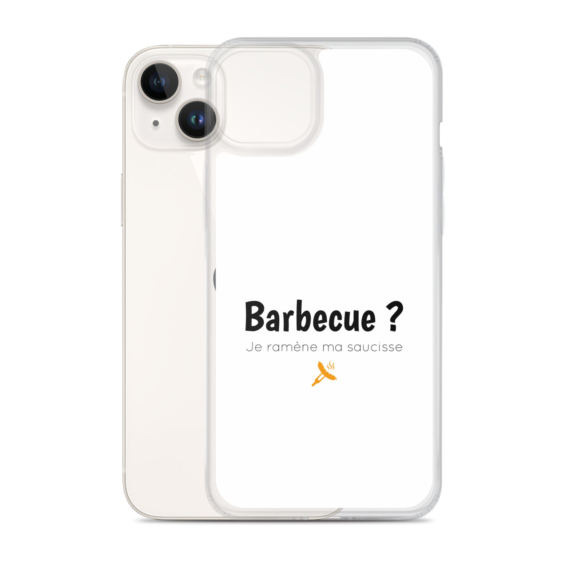 Coque iPhone Barbecue je ramène ma saucisse iPhone 14 Plus - Sedurro