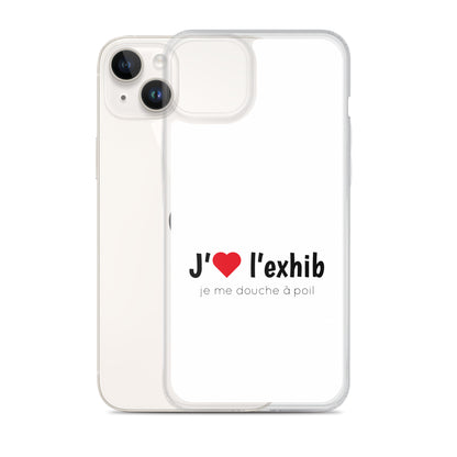 Coque iPhone J'aime l'exhib je me douche à poil iPhone 14 Plus - Sedurro