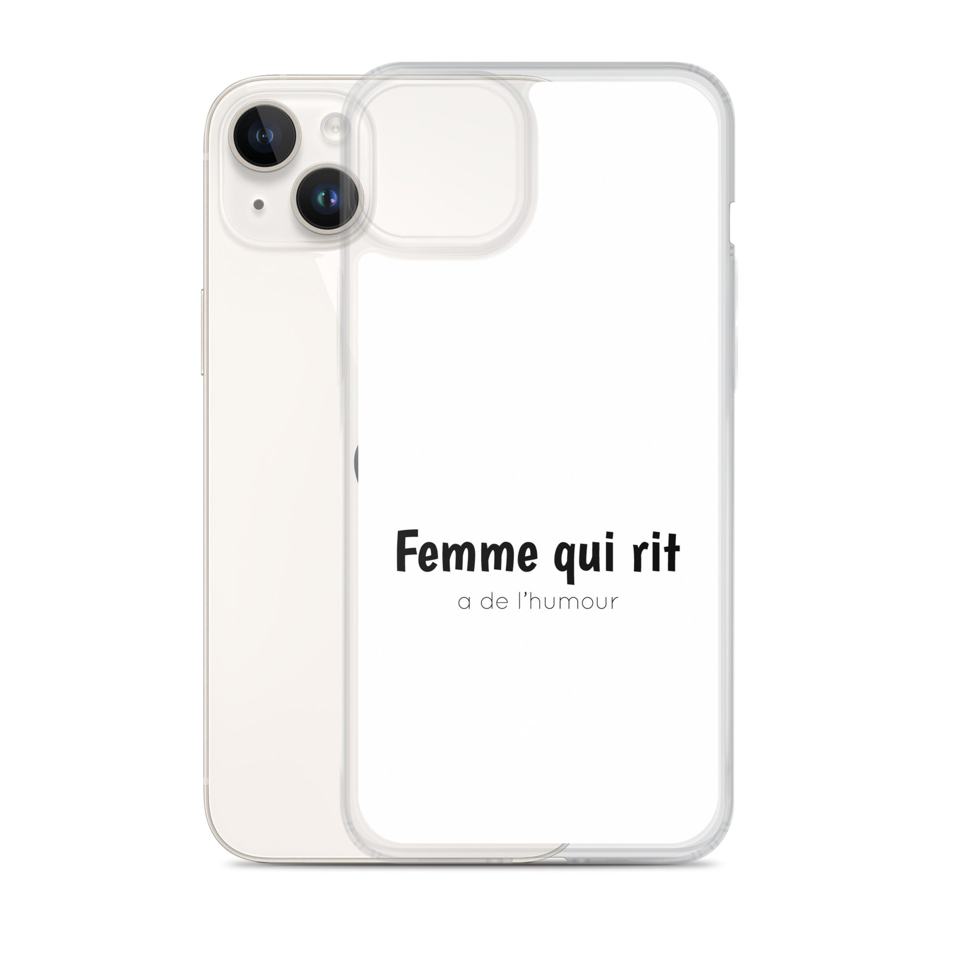 Coque iPhone Femme qui rit a de l'humour iPhone 14 Plus - Sedurro