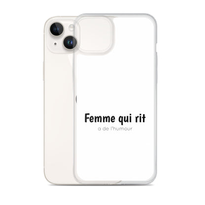 Coque iPhone Femme qui rit a de l'humour iPhone 14 Plus - Sedurro
