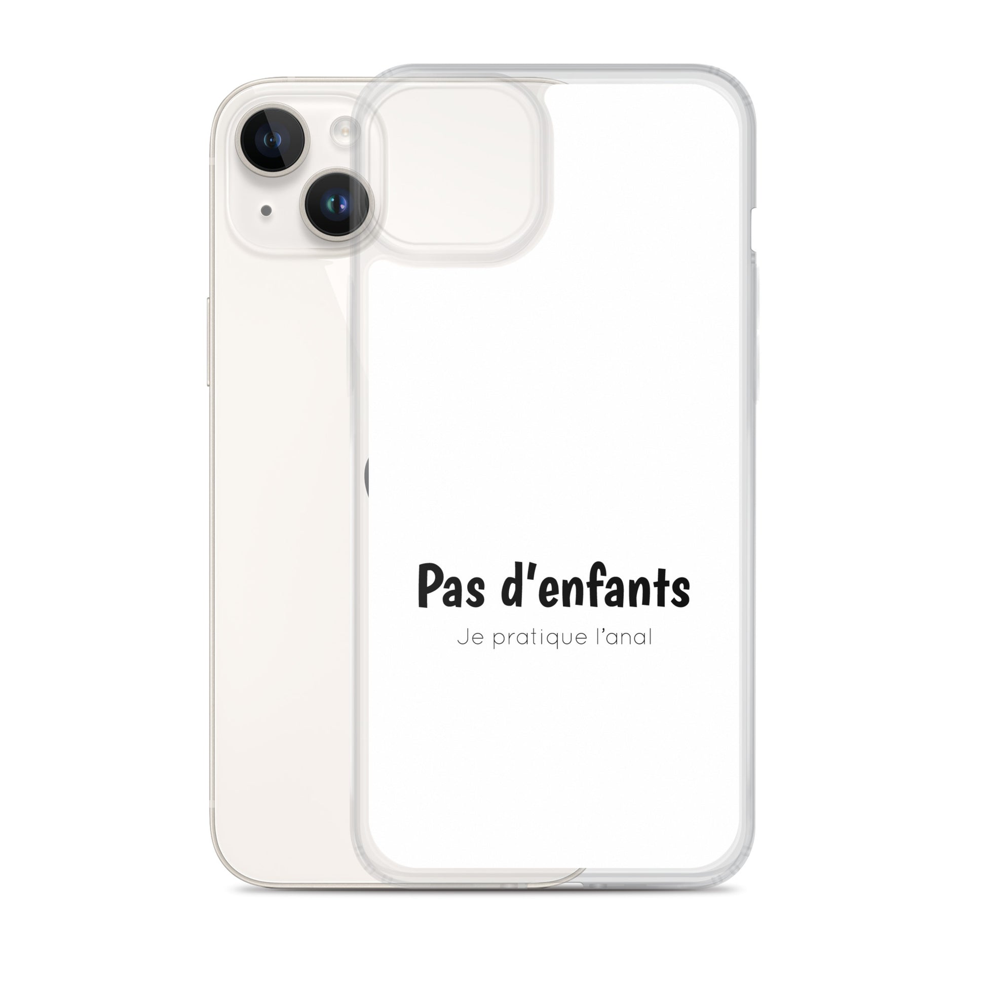 Coque iPhone Pas d'enfants je pratique l'anal iPhone 14 Plus - Sedurro
