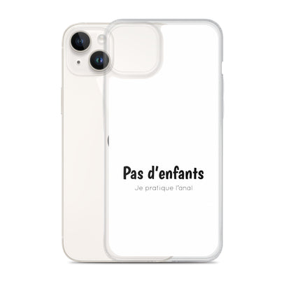Coque iPhone Pas d'enfants je pratique l'anal iPhone 14 Plus - Sedurro