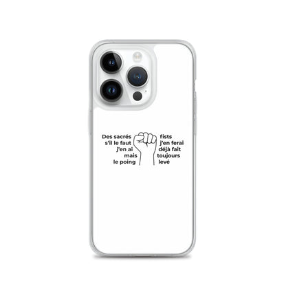 Coque iPhone Paroles des sacrés fists toujours le poing levé - Sedurro