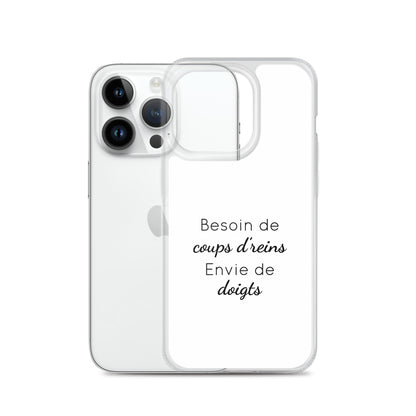 Coque iPhone Besoin de coups de reins envie de doigts iPhone 14 Pro - Sedurro