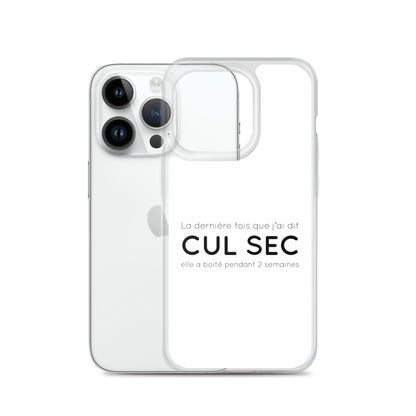 Coque iPhone La dernière fois que j'ai dit cul sec elle a boité pendant 2 semaines iPhone 14 Pro - Sedurro