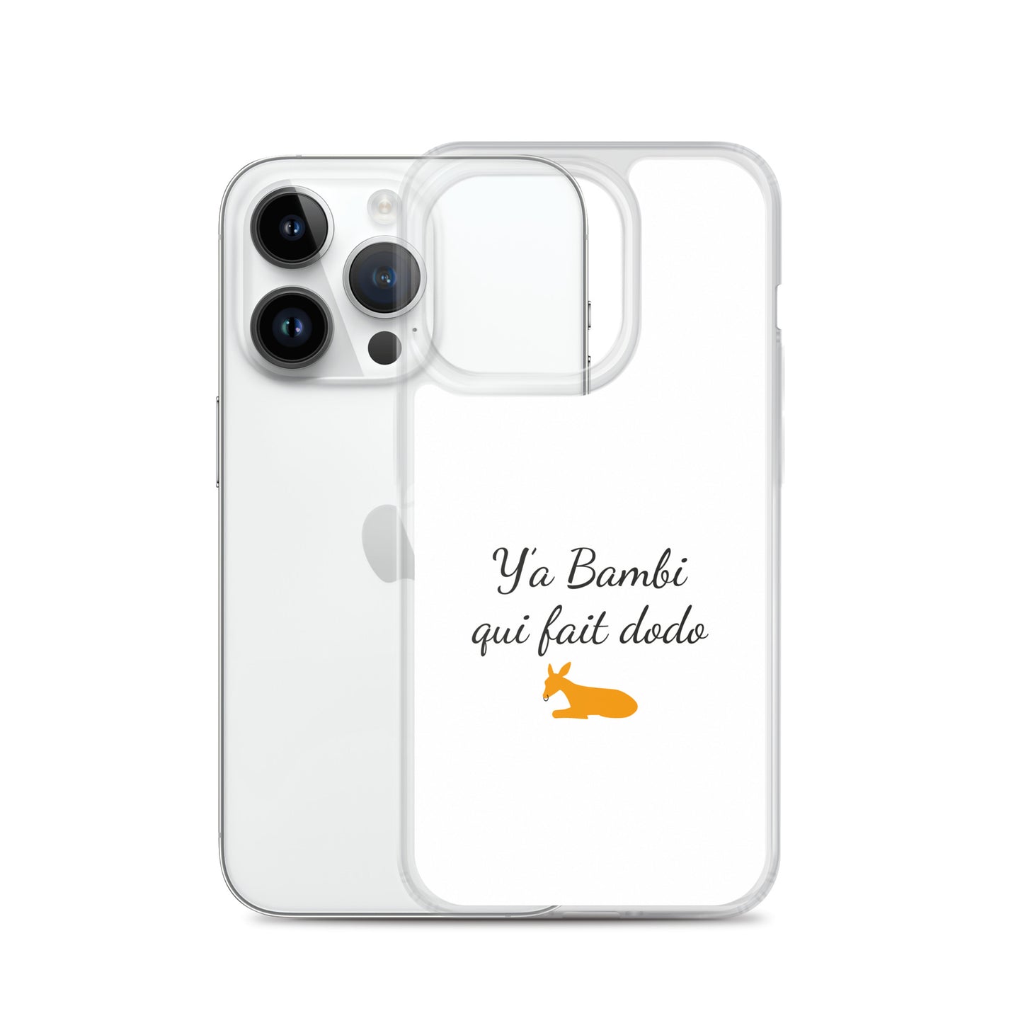 Coque iPhone Y'a bambi qui fait dodo iPhone 14 Pro - Sedurro