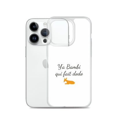 Coque iPhone Y'a bambi qui fait dodo iPhone 14 Pro - Sedurro
