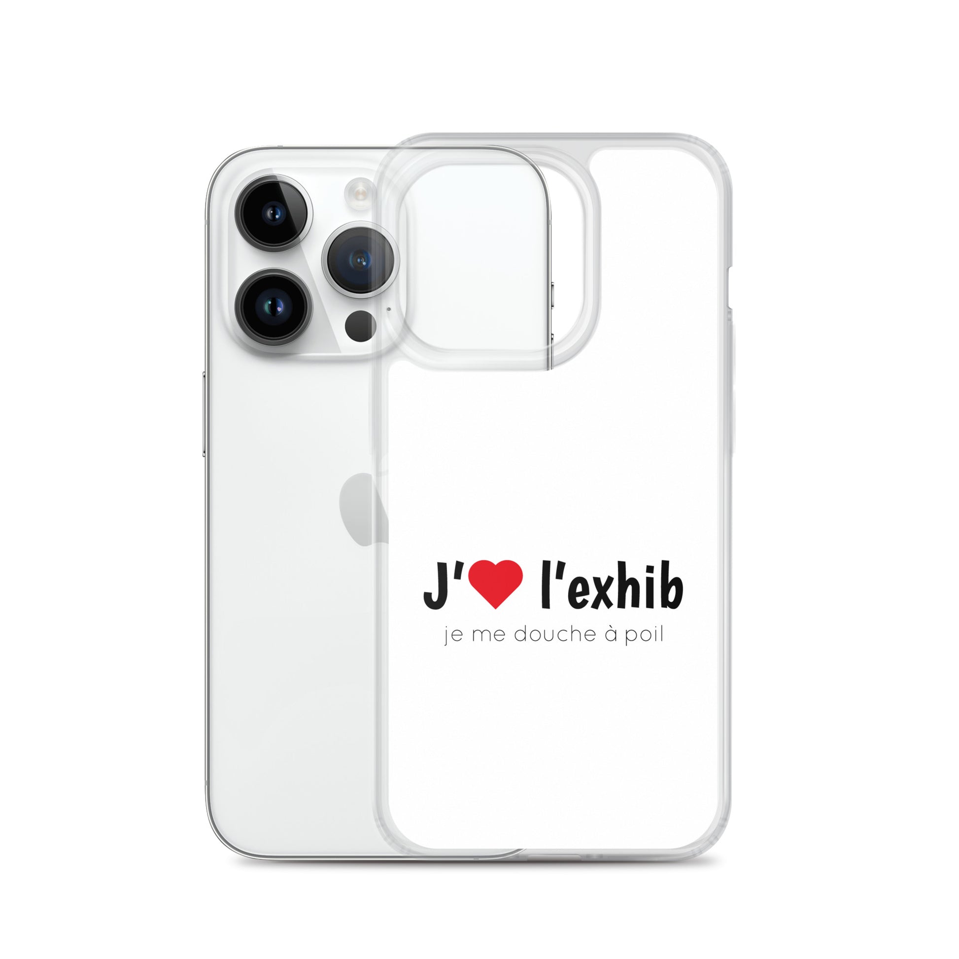 Coque iPhone J'aime l'exhib je me douche à poil iPhone 14 Pro - Sedurro