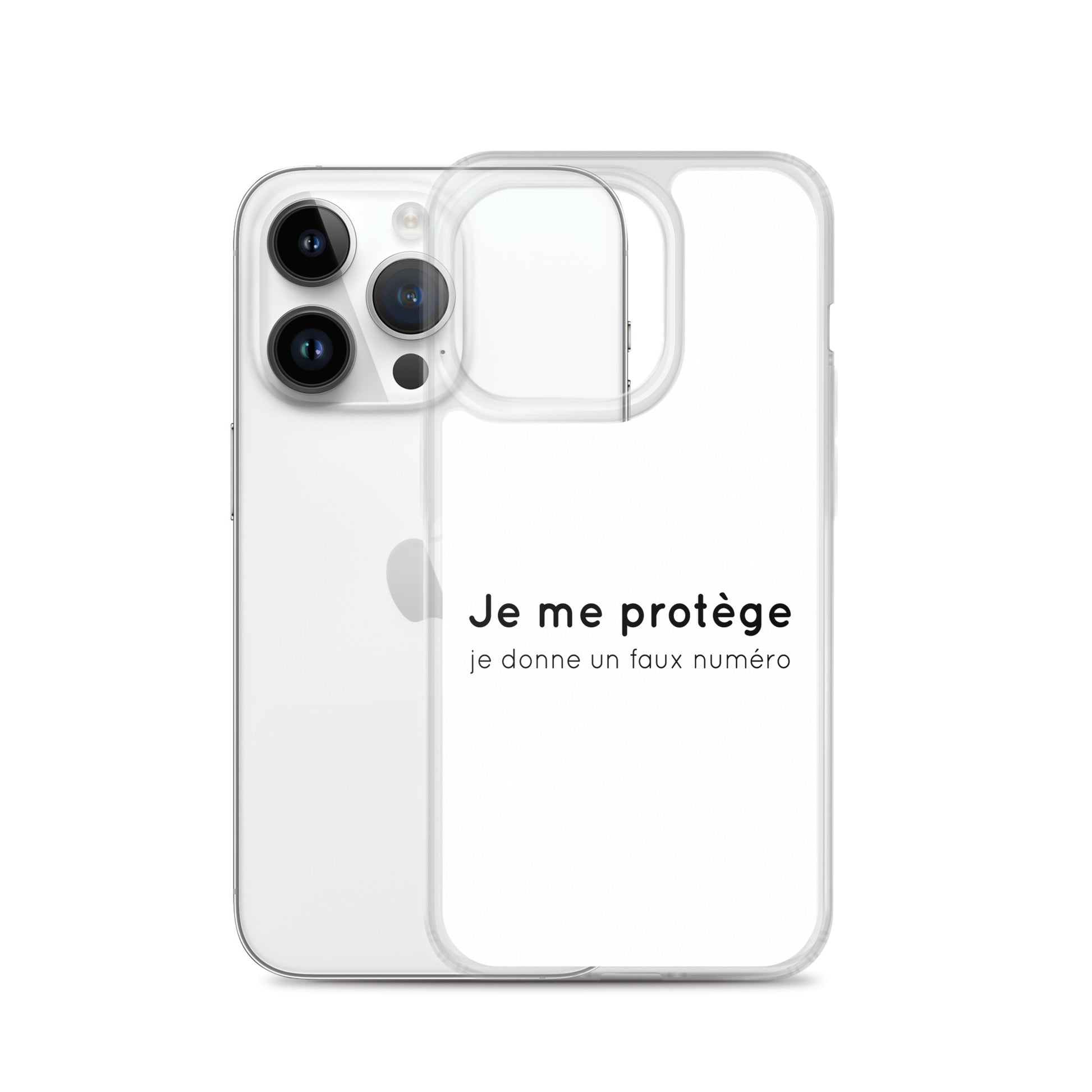 Coque iPhone Je me protège je donne un faux numéro - Sedurro