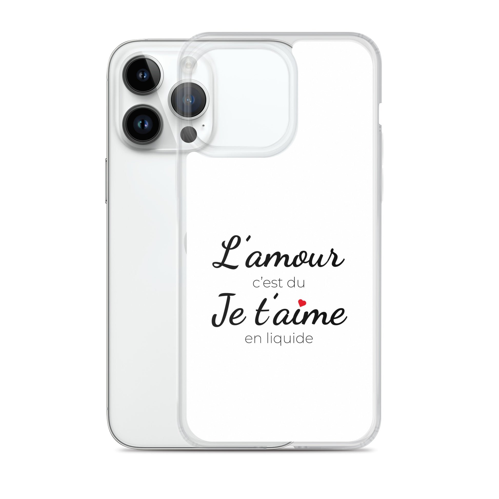 Coque iPhone L'amour c'est du je t'aime en liquide iPhone 14 Pro Max - Sedurro