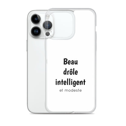 Coque iPhone Beau drôle intelligent et modeste - Sedurro