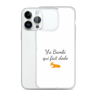 Coque iPhone Y'a bambi qui fait dodo iPhone 14 Pro Max - Sedurro