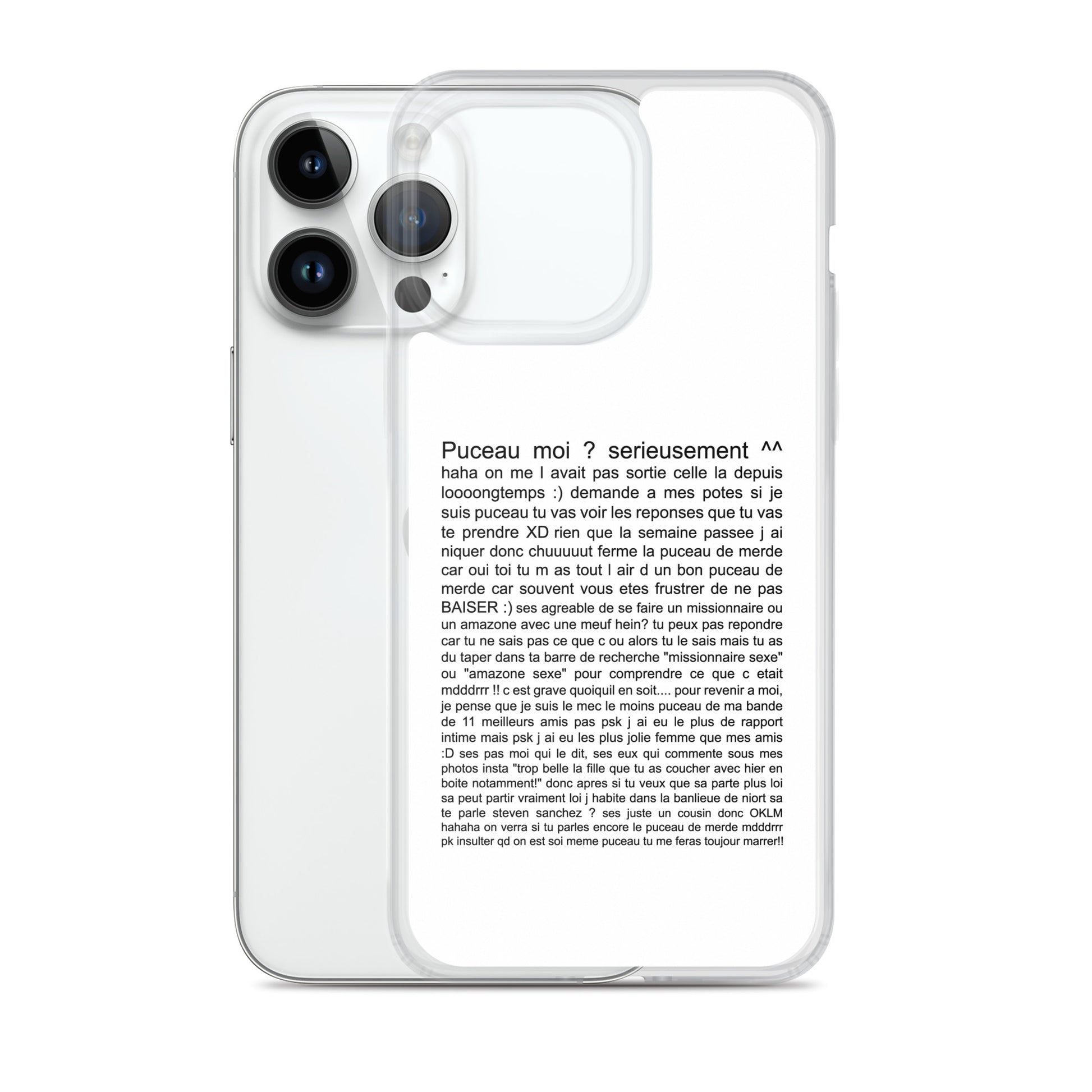 Coque iPhone Puceau moi on me l'avait pas sorti depuis longtemps - Sedurro
