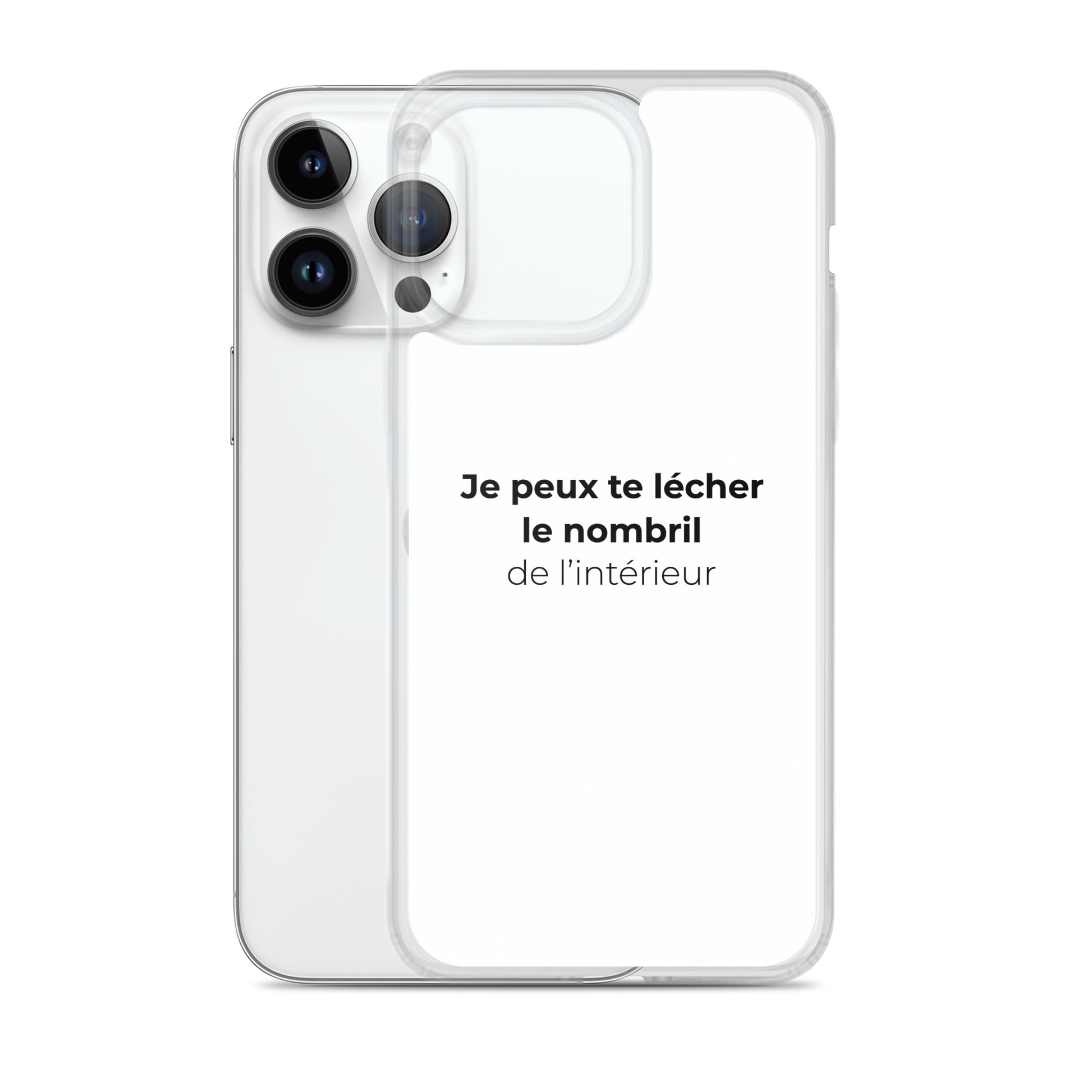 Coque iPhone Je peux te lécher le nombril de l'intérieur - Sedurro