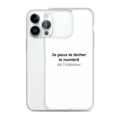 Coque iPhone Je peux te lécher le nombril de l'intérieur - Sedurro
