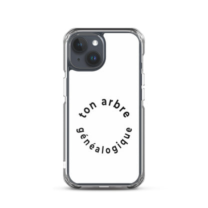Coque iPhone Ton arbre généalogique en forme de cercle iPhone 15 - Sedurro