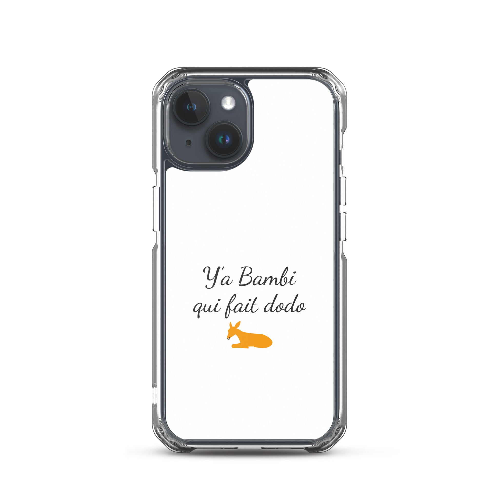 Coque iPhone Y'a bambi qui fait dodo iPhone 15 - Sedurro
