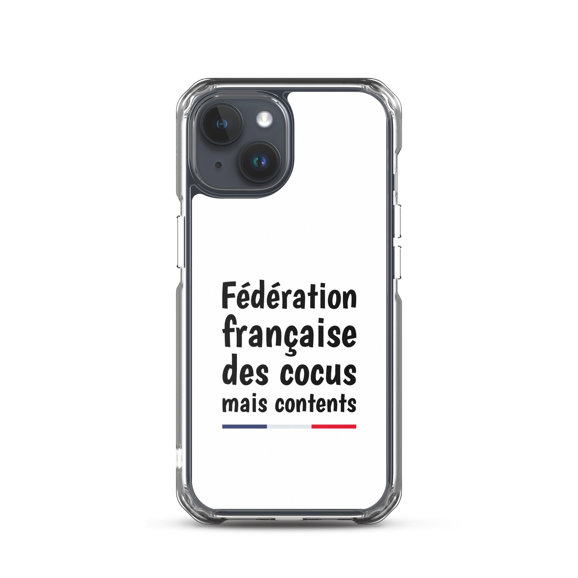Coque iPhone Fédération française des cocus mais contents iPhone 15 - Sedurro