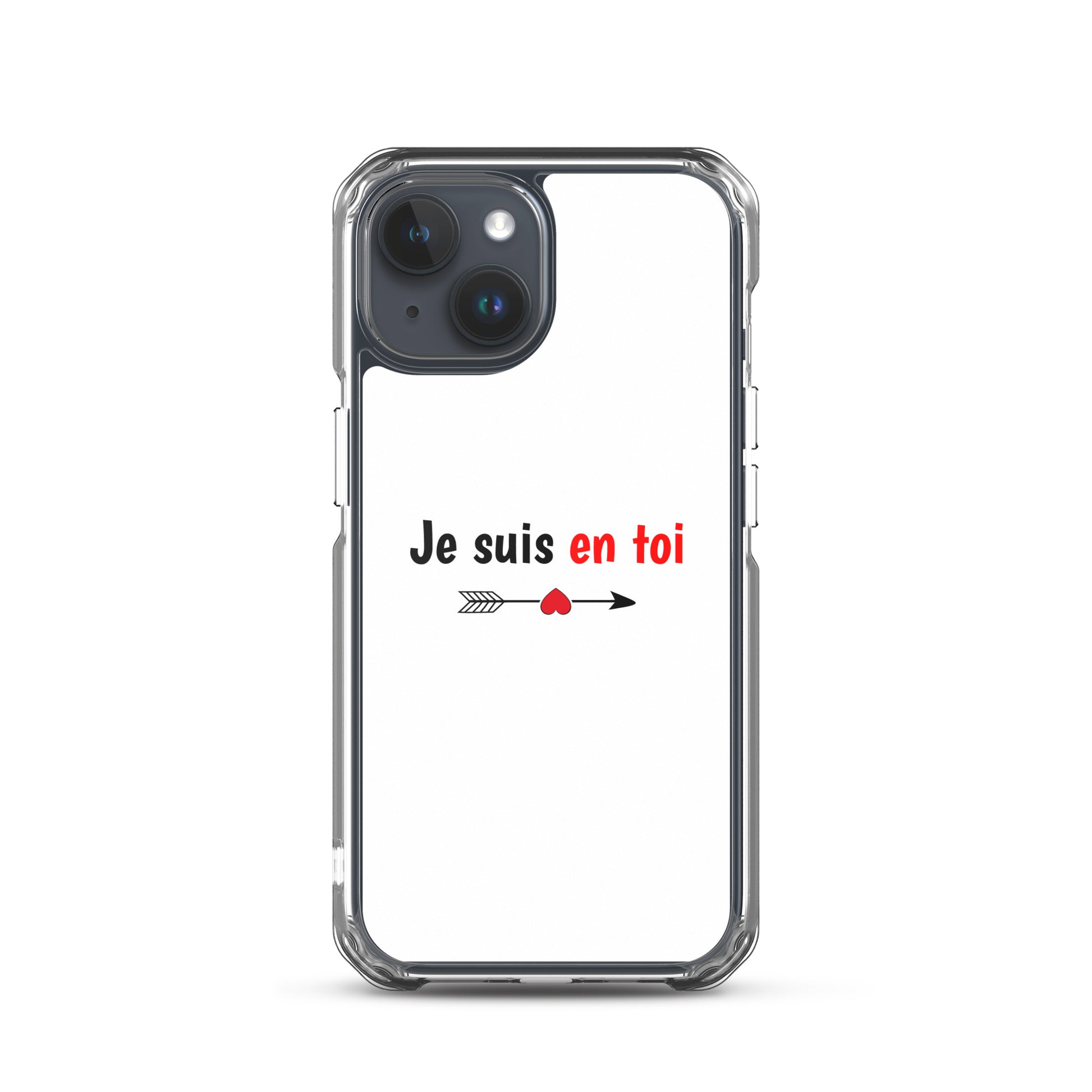 Coque iPhone Je suis en toi flèche cupidon iPhone 15 - Sedurro
