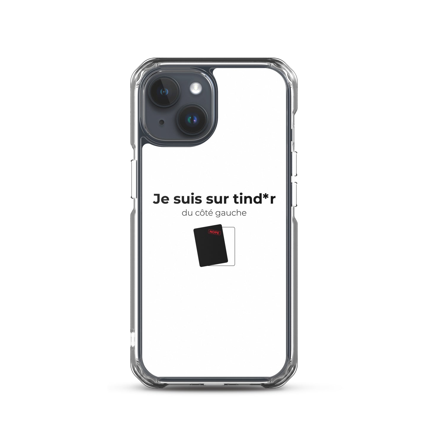 Coque iPhone Je suis sur tind*r du côté gauche iPhone 15 - Sedurro