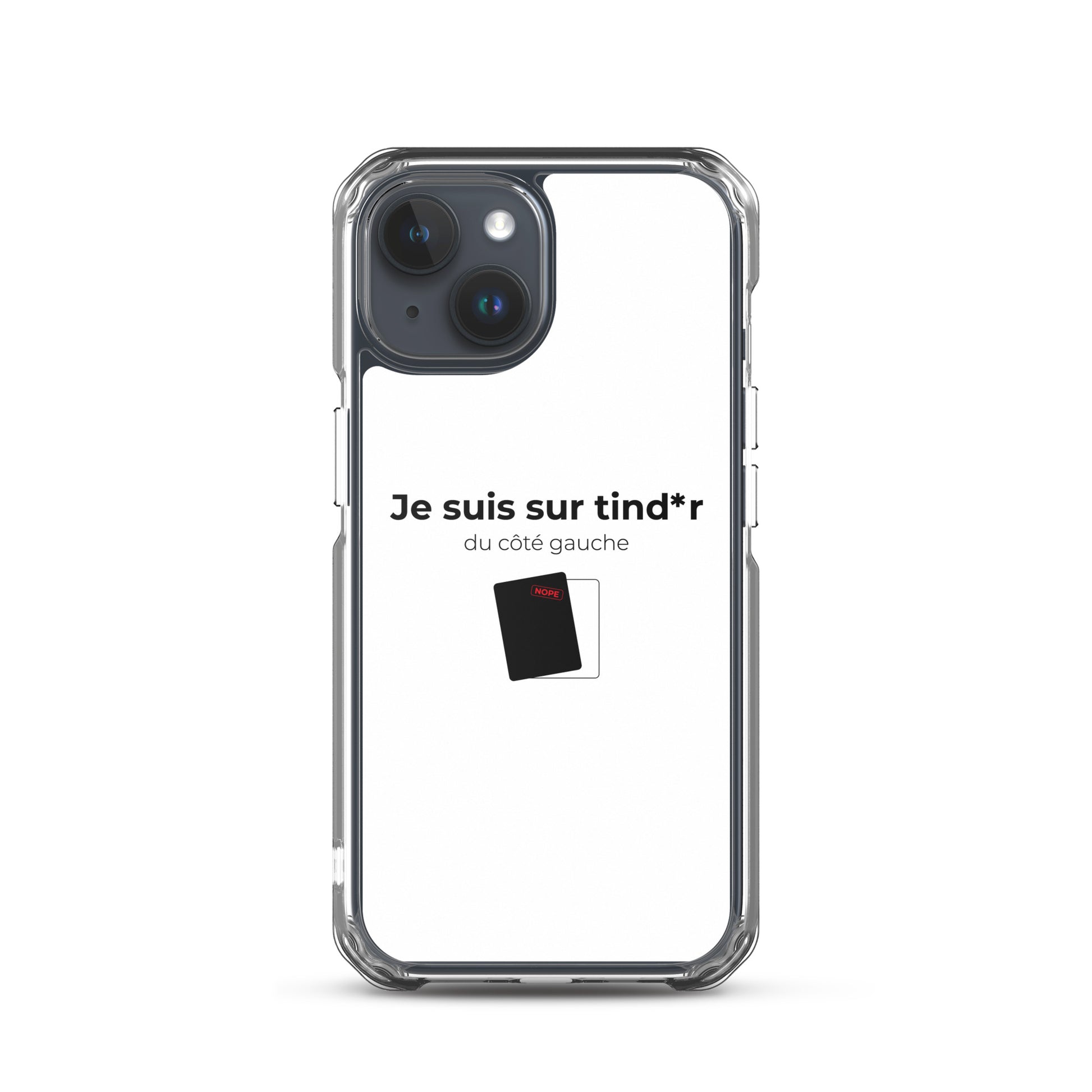 Coque iPhone Je suis sur tind*r du côté gauche iPhone 15 - Sedurro