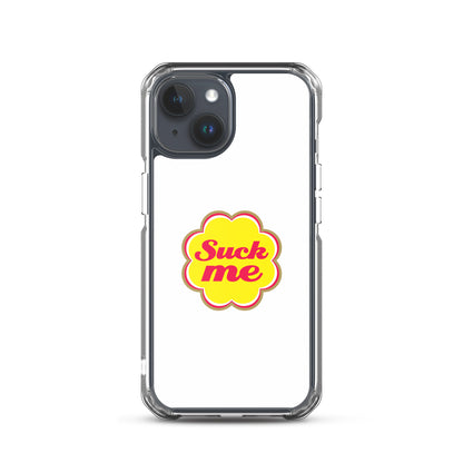 Coque iPhone Suck me sucette chupa iPhone 15 - Sedurro