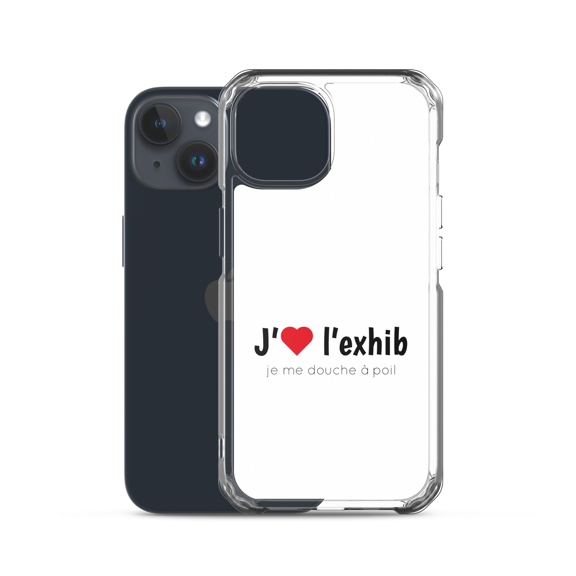 Coque iPhone J'aime l'exhib je me douche à poil - Sedurro
